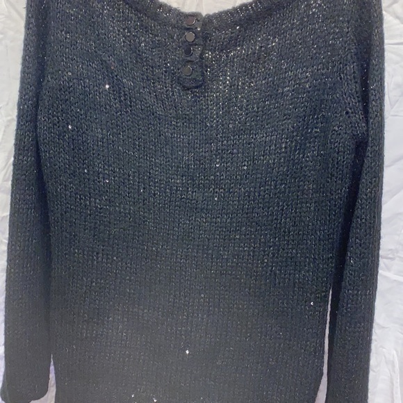 Ladies Alfred sung PURE black sweater sparkles size S - Picture 3 of 6